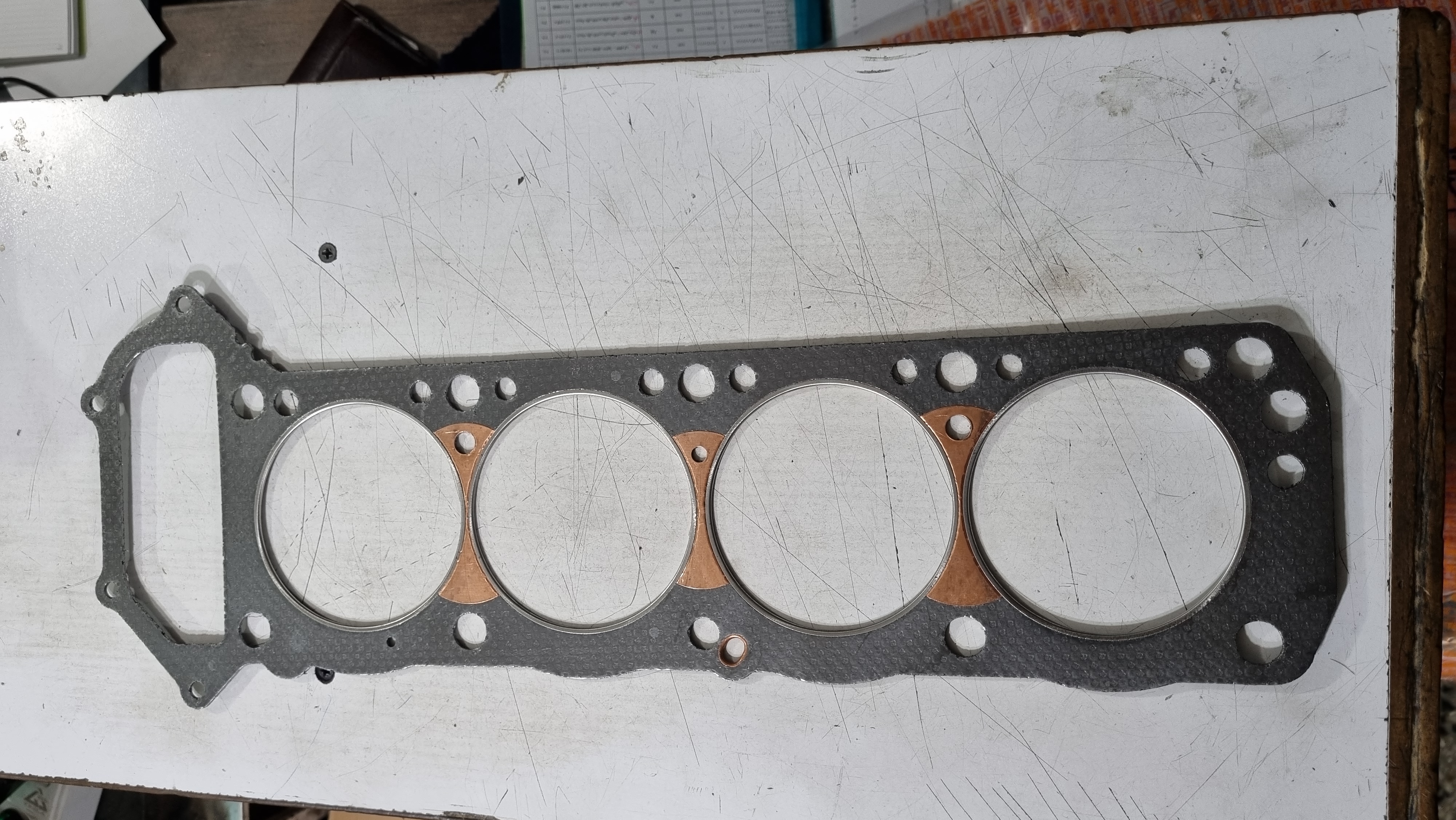 واشر سرسلند نیسان سایپا  گرافیتی سایز استادارد 1.6دهانه استیل تقویت مسی